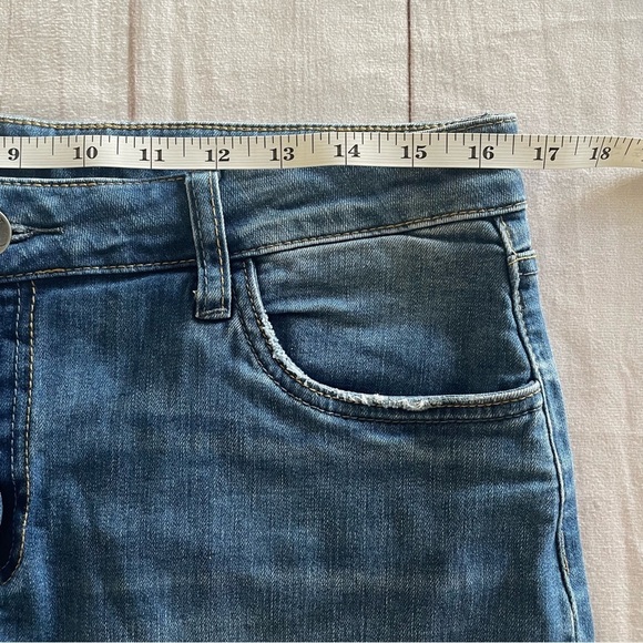 Kut from the Kloth Rosie Pencil Skirt Women’s 10 Blue Medium Wash Denim Slit - Picture 13 of 16